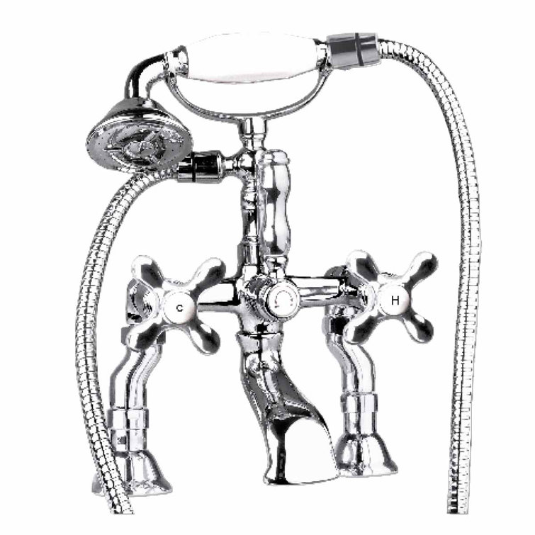 The Renovators Supply Inc. Double Handle Deck Mounted Tub Faucet Wayfair